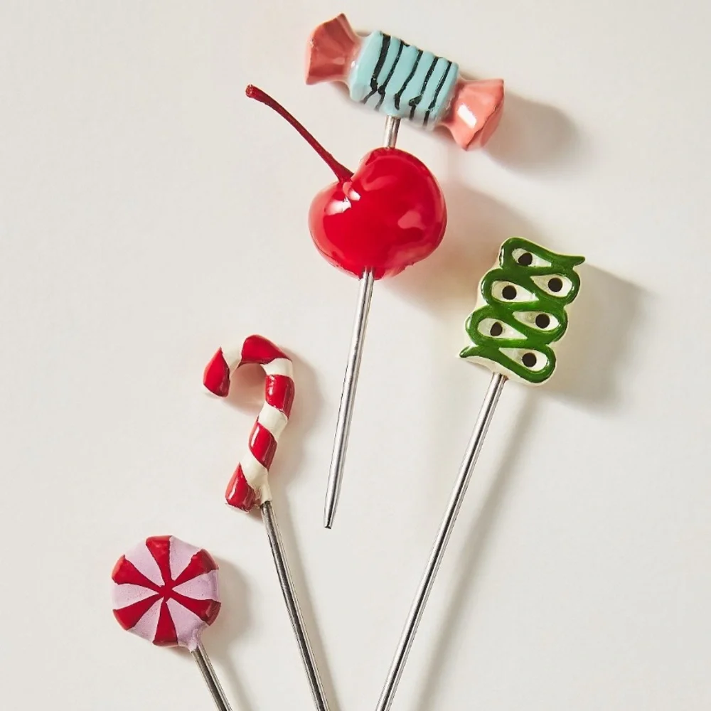 8 piece Bon Bon cocktail stirrers & picks set